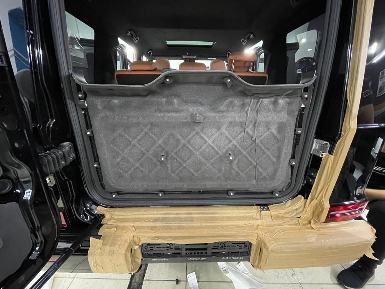 обшивка крышки багажника 2 слой шумопоглотитель Шумоизоляция G-класс